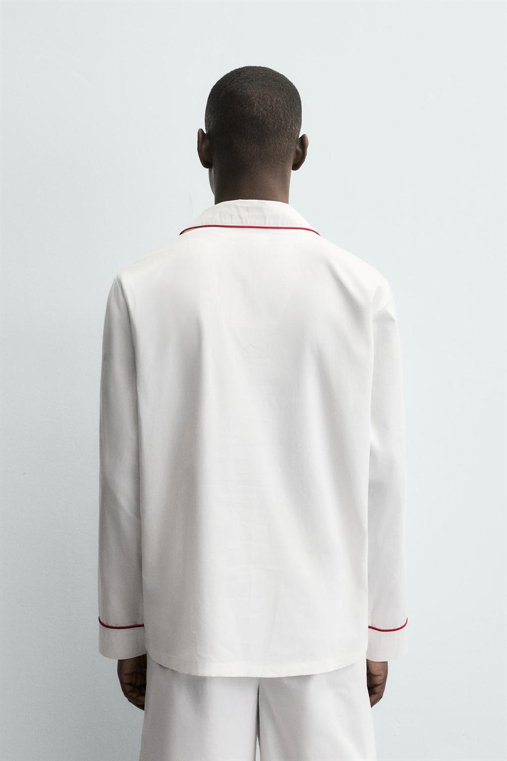 КОМПЛЕКТ ПИЖАМЫ С КОНТРАСТНОЙ ОТДЕЛКОЙ