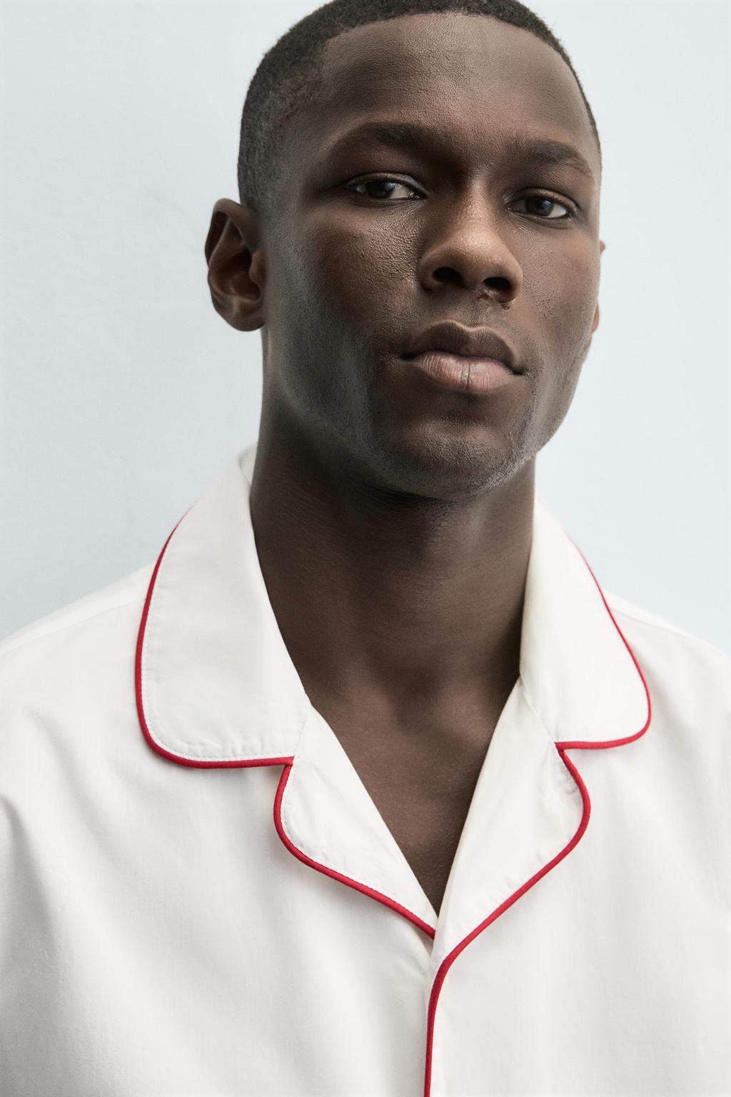 КОМПЛЕКТ ПИЖАМЫ С КОНТРАСТНОЙ ОТДЕЛКОЙ