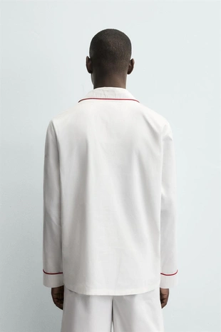 Комплект пижамы с контрастной отделкой- Заказать в России