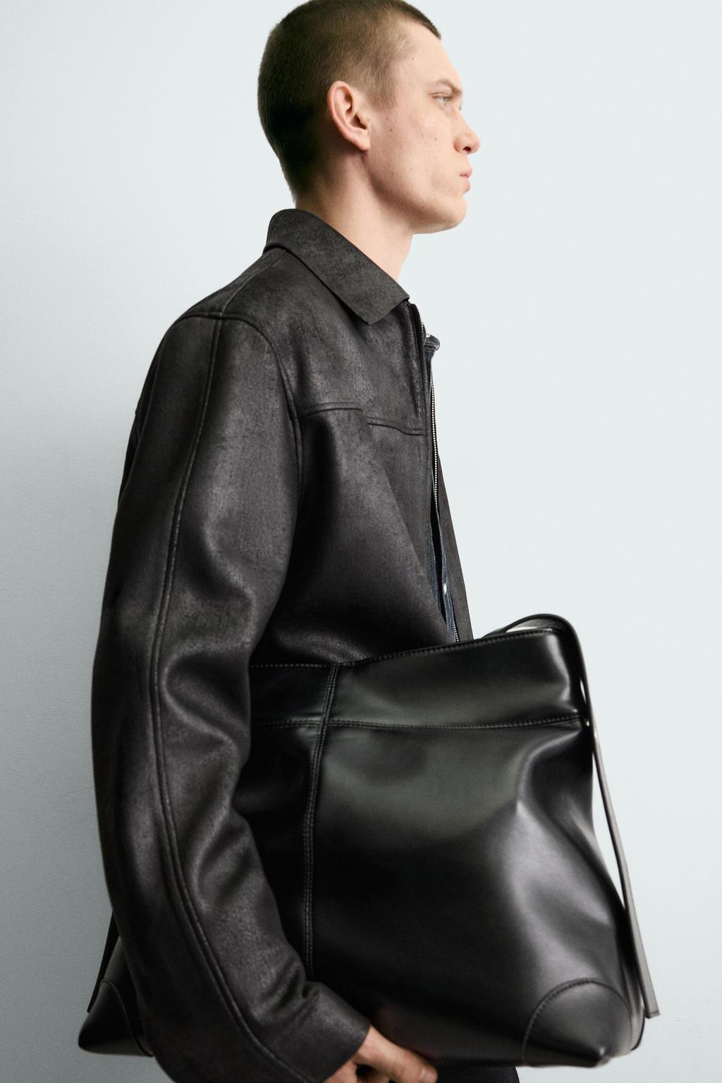 КУРТКА ИЗ ИСКУССТВЕННОЙ КОЖИ С ЭФФЕКТОМ ПОТЕРТОСТИ