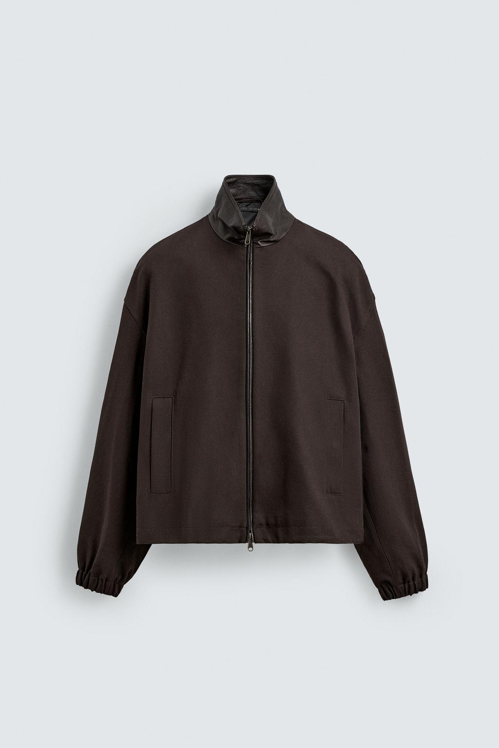 КУРТКА С КОМБИНИРОВАННЫМ ВОРОТНИКОМ