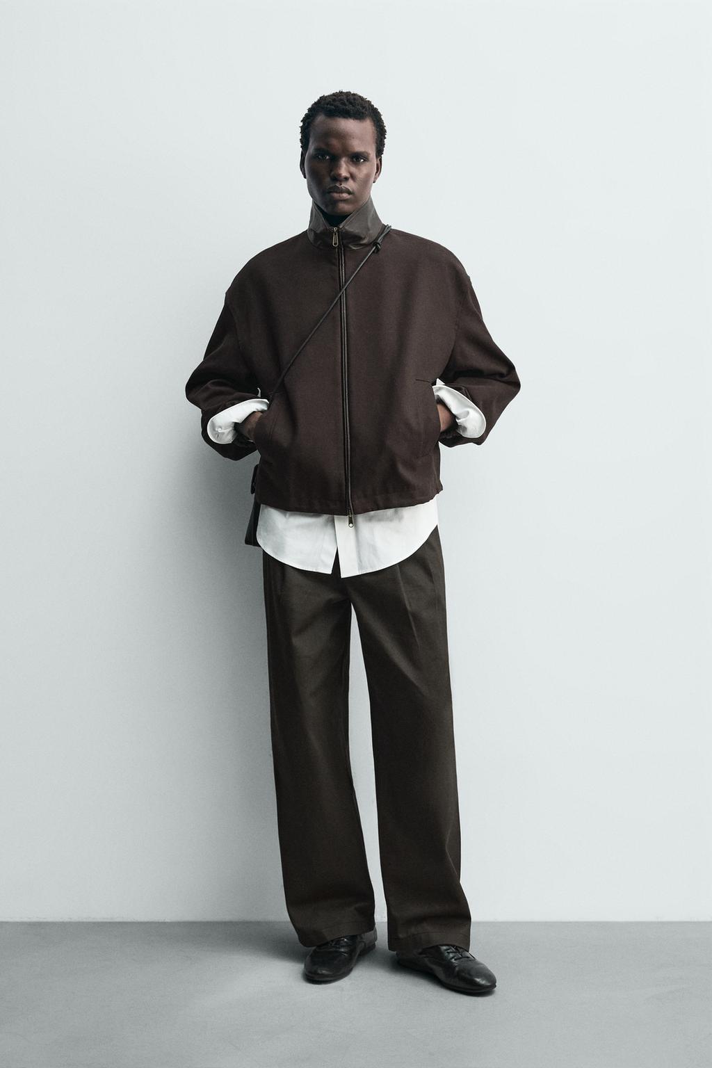 КУРТКА С КОМБИНИРОВАННЫМ ВОРОТНИКОМ