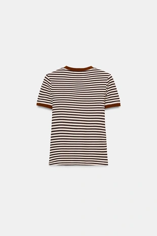 Футболка в полоску с коротким рукавом- Заказать в России