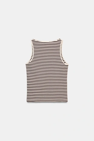 Топ в полоску без рукавов- Заказать в России
