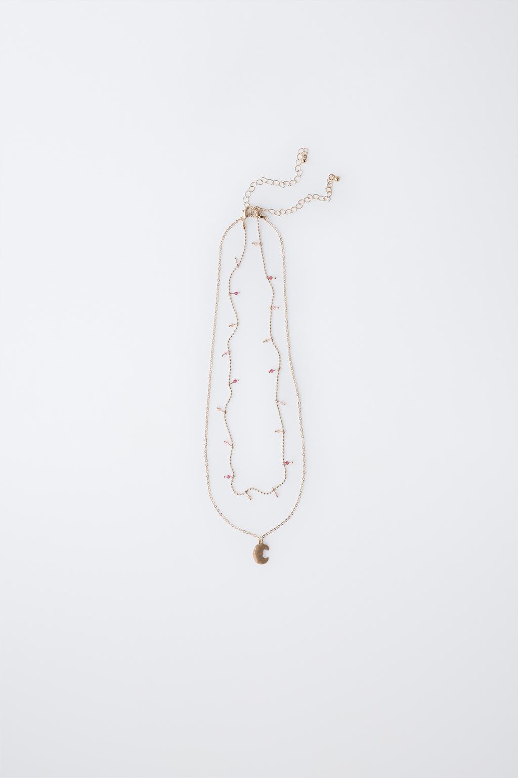 НАБОР ИЗ ДВУХ ЦЕПОЧЕК С ПОДВЕСКОЙ «КРУАССАН»