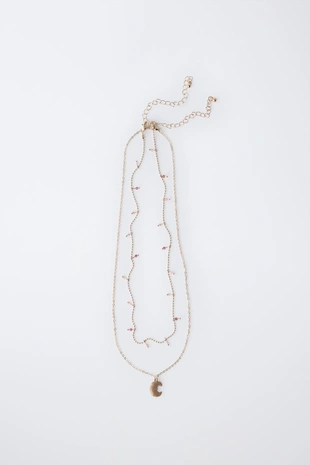 Набор из двух цепочек с подвеской «круассан»- Заказать в России