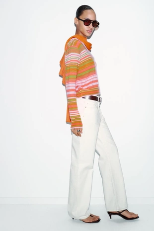 Кардиган в полоску- Заказать в России