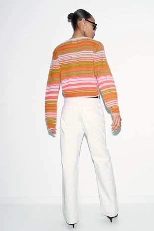 Кардиган в полоску- Заказать в России