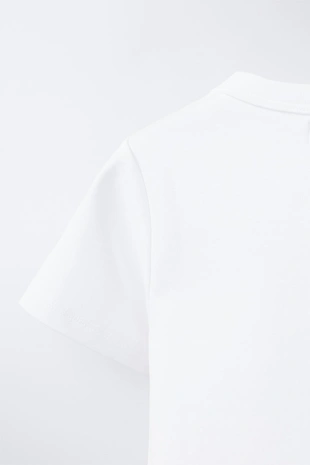 Однотонная футболка из интерлока- Заказать в России