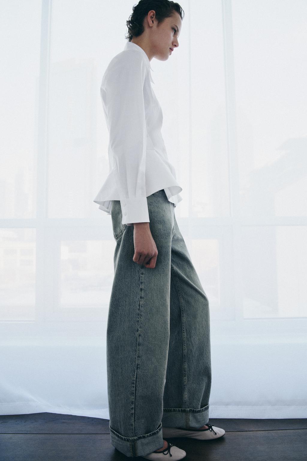 РУБАШКА ИЗ ПОПЛИНА С БАСКОЙ — ZW COLLECTION