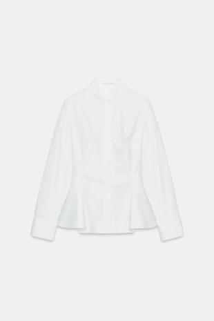 Рубашка из поплина с баской — ZW COLLECTION- Заказать в России