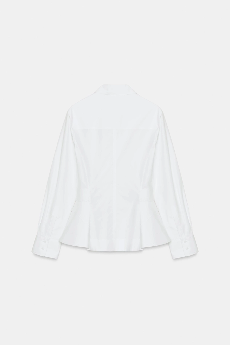 Рубашка с воланом из коллекции zw из хлопкового поплина