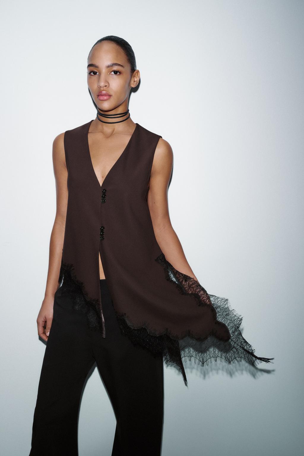 ТОП АСИММЕТРИЧНОГО КРОЯ С КРУЖЕВОМ