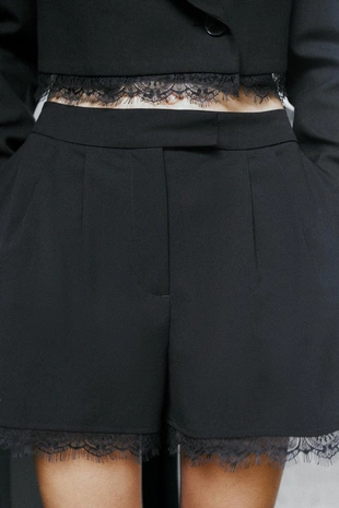 Шорты-бермуды с кружевом- Заказать в России