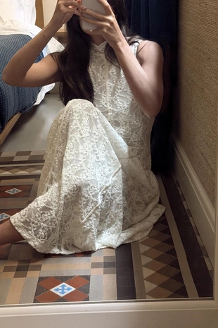 Длинное кружевное платье- Заказать в России