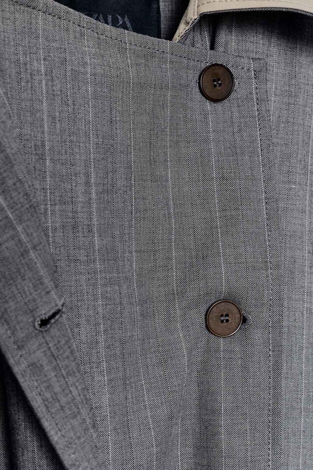 КОМБИНИРОВАННЫЙ ТРЕНЧ В КЛЕТКУ — ZW COLLECTION LIMITED EDITION