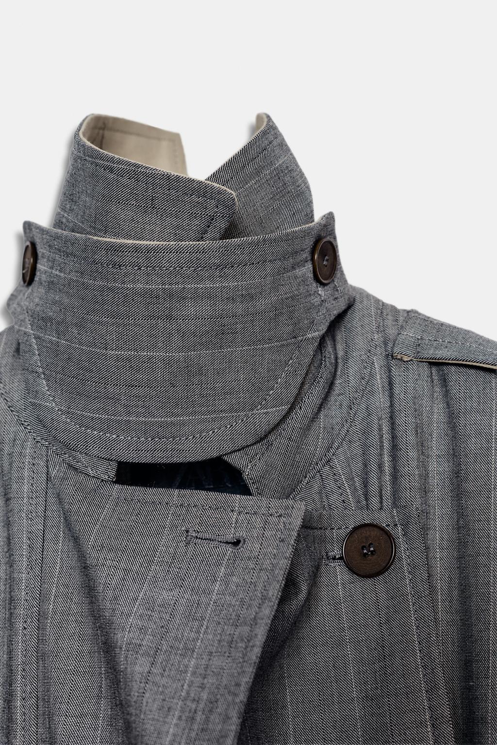 КОМБИНИРОВАННЫЙ ТРЕНЧ В КЛЕТКУ — ZW COLLECTION LIMITED EDITION