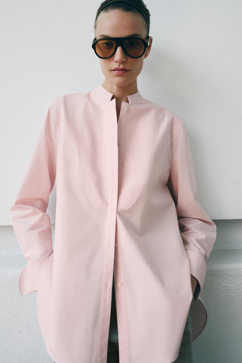 АСИММЕТРИЧНАЯ РУБАШКА ИЗ ПОПЛИНА — ZW COLLECTION