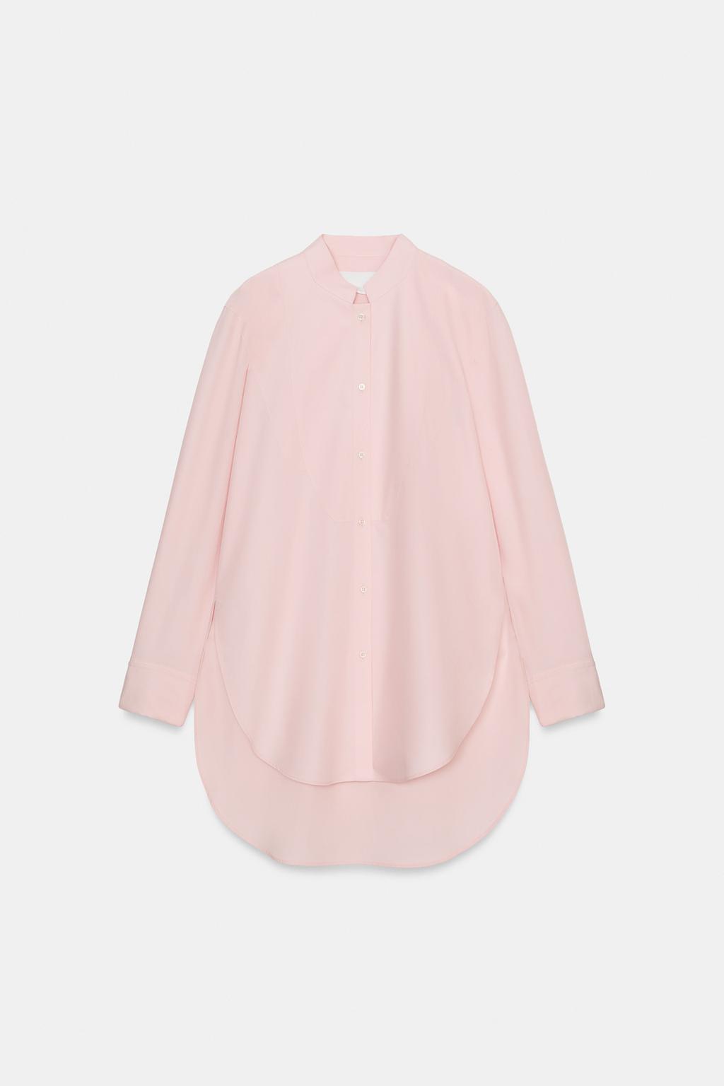 АСИММЕТРИЧНАЯ РУБАШКА ИЗ ПОПЛИНА — ZW COLLECTION