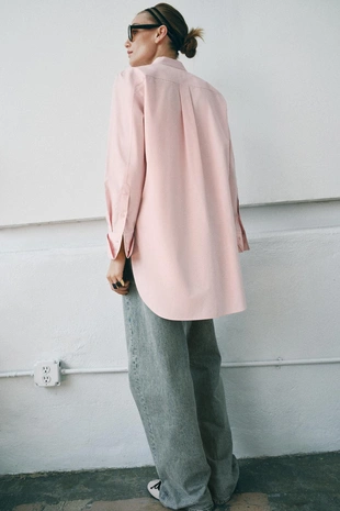 Асимметричная рубашка из поплина — ZW COLLECTION- Заказать в России