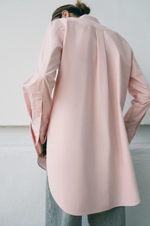 Асимметричная рубашка из поплина — ZW COLLECTION- Заказать в России