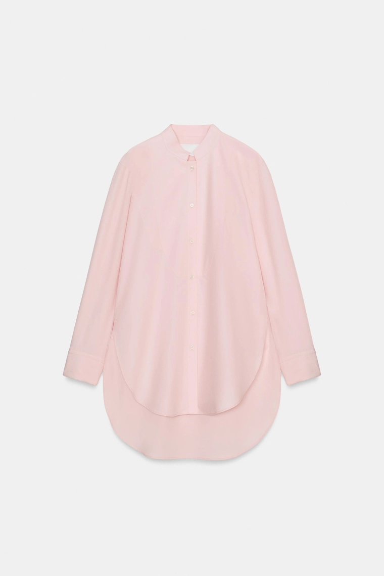 Асимметричная рубашка из поплина Zara «ZW»