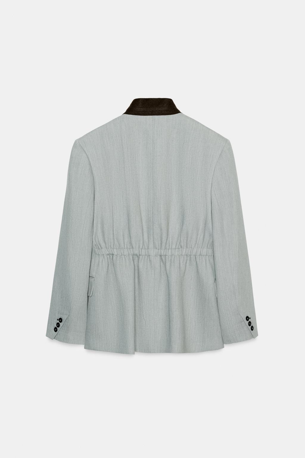 БЛЕЙЗЕР С КОНТРАСТНЫМ ВОРОТНИКОМ — ZW COLLECTION