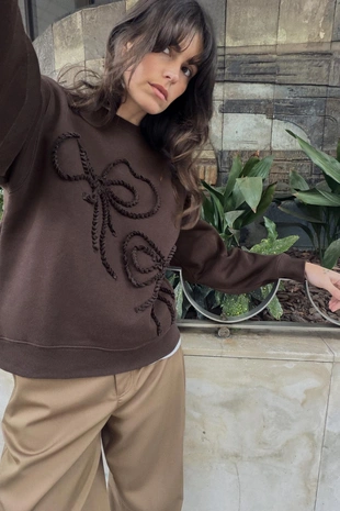 Толстовка с рельефными бантами- Заказать в России