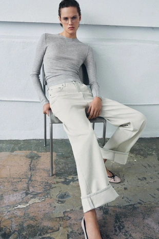 Полупрозрачный трикотажный топ