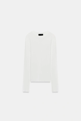 Полупрозрачный трикотажный топ