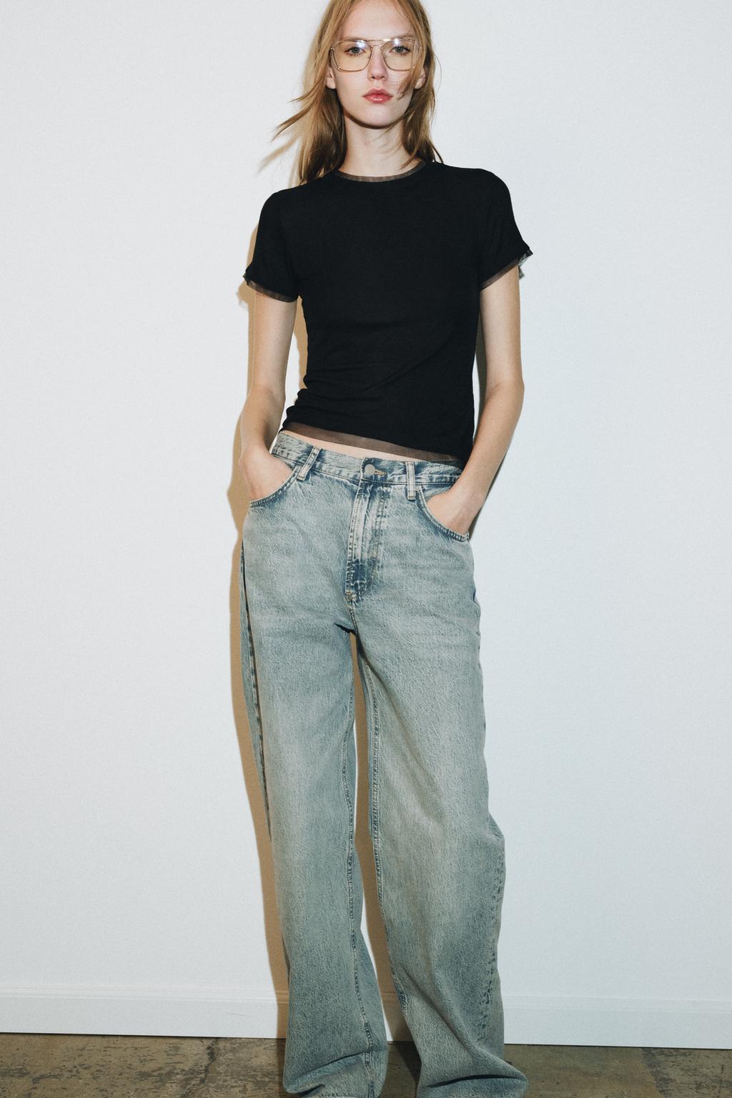 ФУТБОЛКА КОМБИНИРОВАННАЯ С ТЮЛЕМ