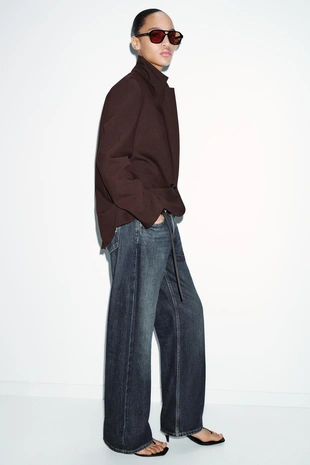 Прямой блейзер с подплечниками- Заказать в России