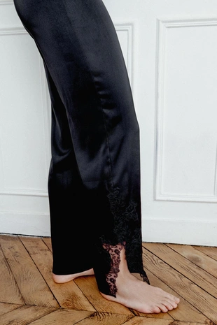 Атласные брюки с кружевом- Заказать в России