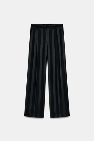 Брюки JACQUARD в полоску с металлизированной нитью- Заказать в России