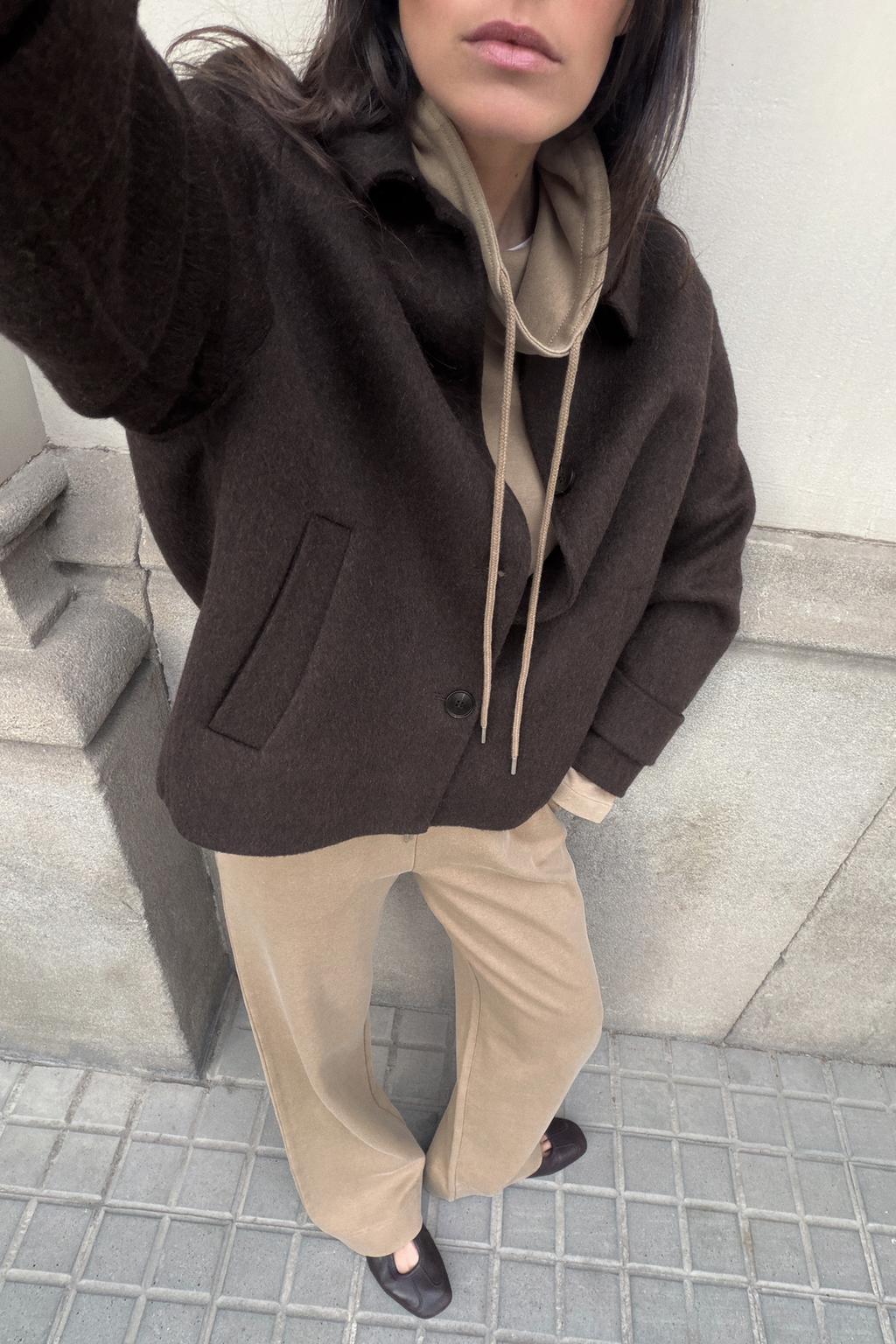 БРЮКИ ИЗ ТРИКОТАЖА ИНТЕРЛОК С ЭФФЕКТОМ ПОТЕРТОСТИ