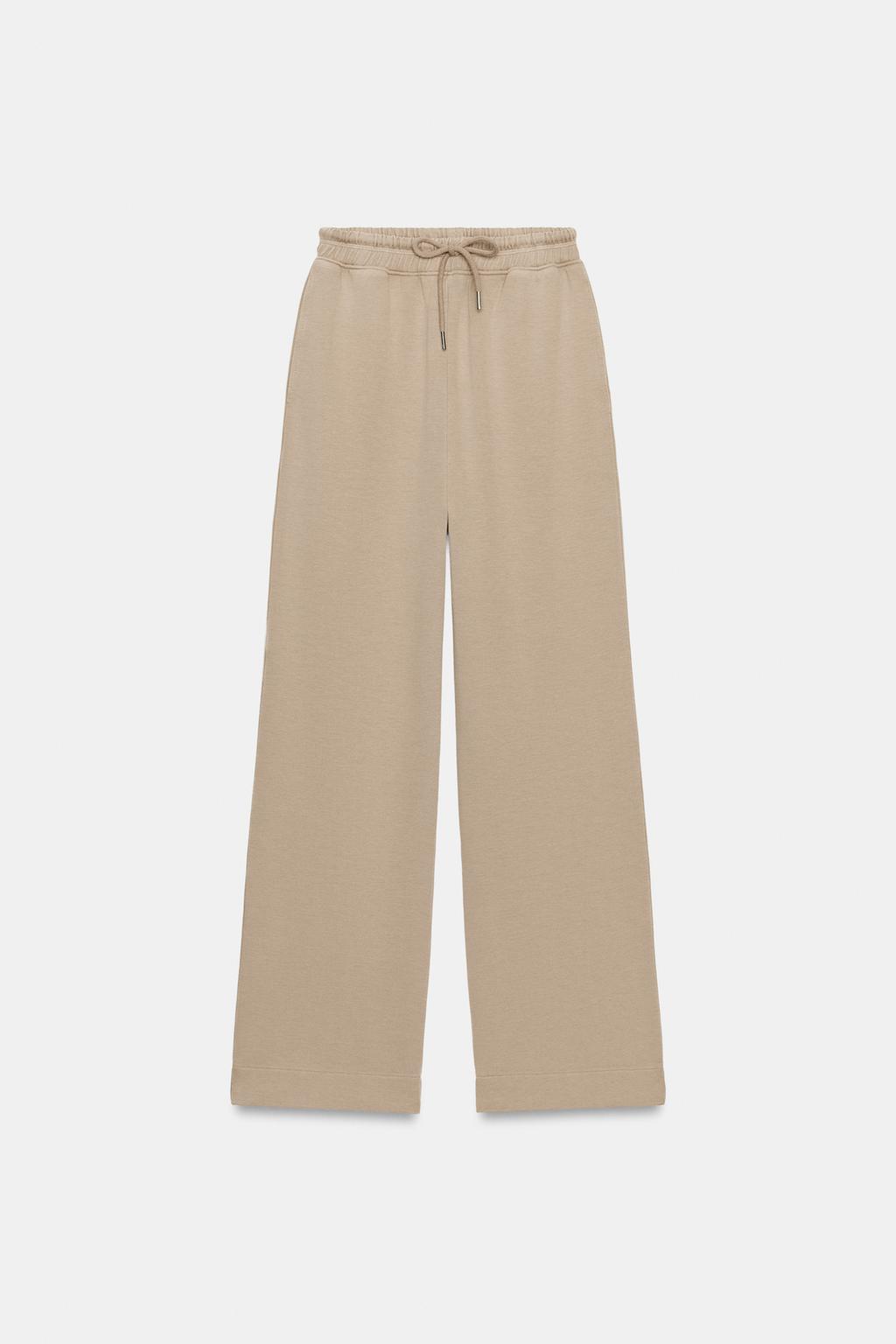 БРЮКИ ИЗ ТРИКОТАЖА ИНТЕРЛОК С ЭФФЕКТОМ ПОТЕРТОСТИ