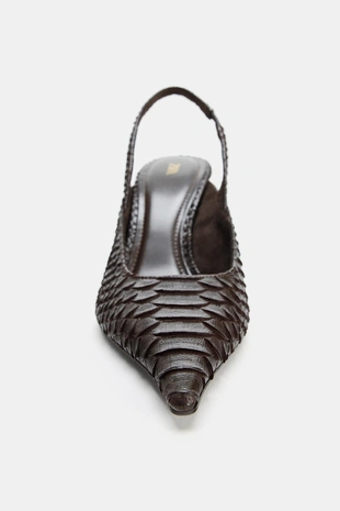 Туфли-мюли с рельефным узором- Заказать в России