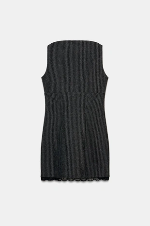 Короткое платье в полоску в дипломатическом стиле- Заказать в России