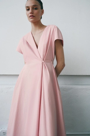 Платье из поплина со складками — ZW COLLECTION- Заказать в России