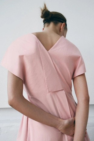 Платье из поплина со складками — ZW COLLECTION- Заказать в России