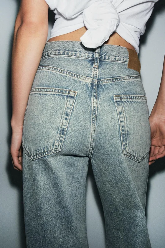 ДЖИНСЫ Багги СО СРЕДНЕЙ ПОСАДКОЙ — коллекция Zara «ZW»