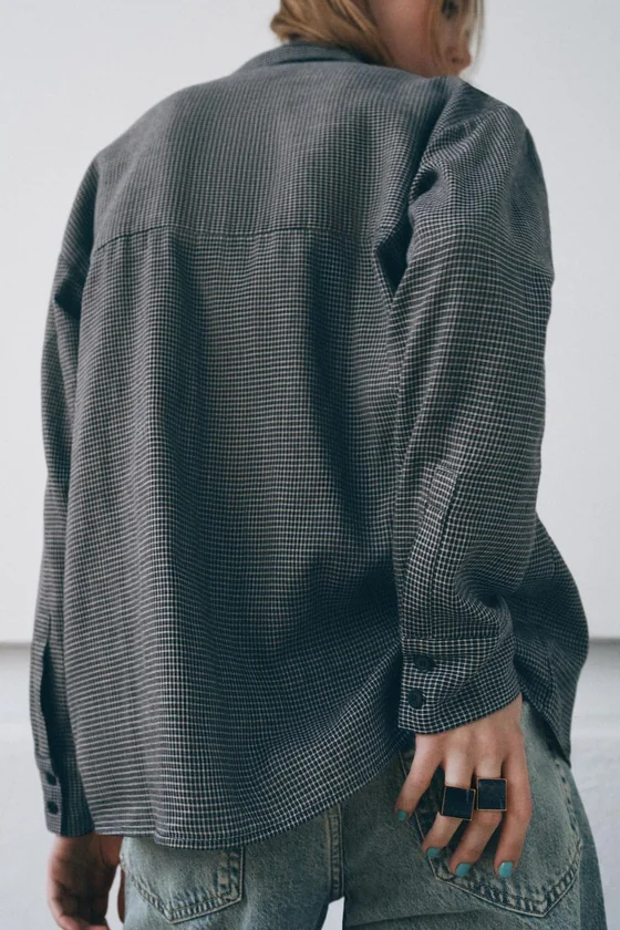 РУБАШКА В КЛЕТКУ коллекция Zara «ZW»