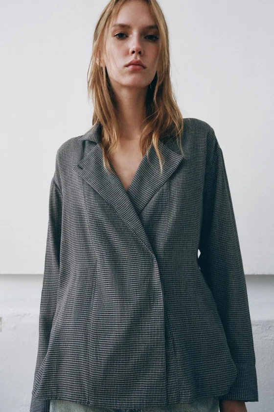 РУБАШКА В КЛЕТКУ коллекция Zara «ZW»