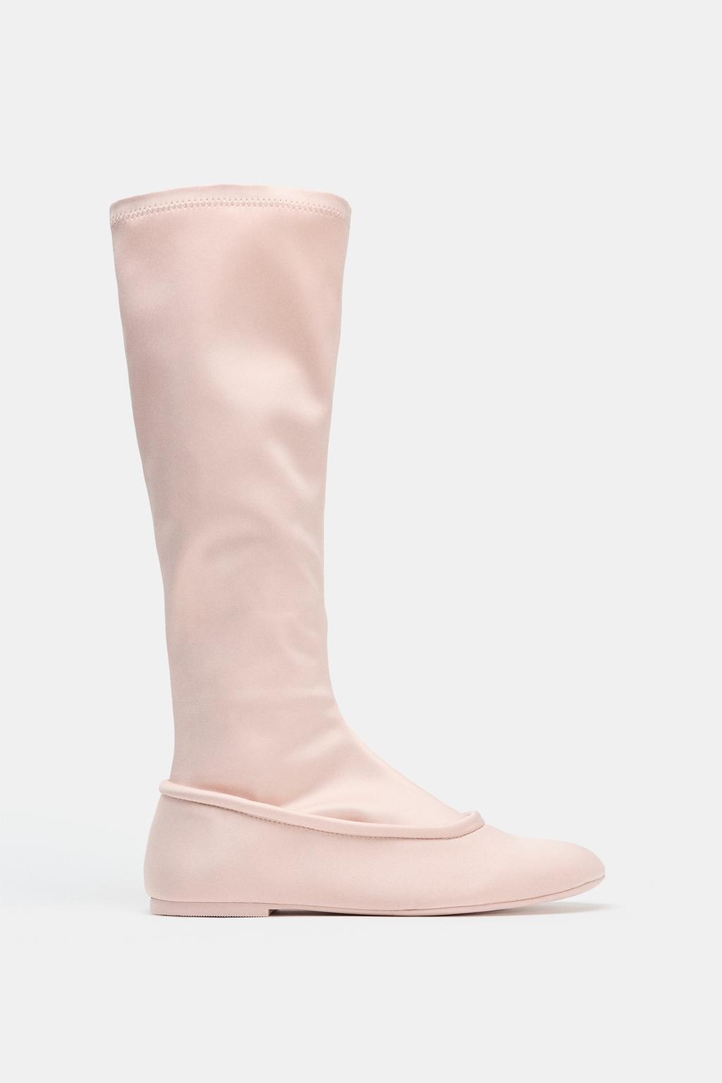 АТЛАСНЫЕ САПОГИ ДО КОЛЕНА