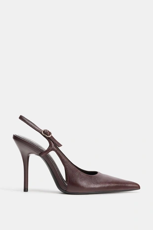 Кожаные туфли на каблуке- Заказать в России