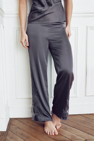 Атласные брюки с кружевом- Заказать в России