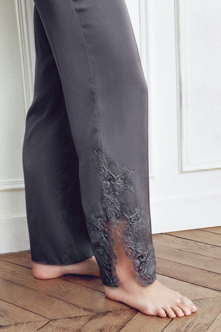 Атласные брюки с кружевом- Заказать в России