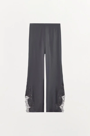 Атласные брюки с кружевом- Заказать в России