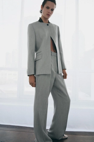 Расклешенные брюки структурные ZW COLLECTION- Заказать в России