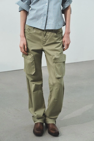 Брюки карго прямого кроя- Заказать в России